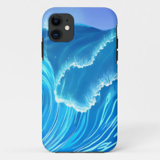 Zee golf ontwerp - stromende golf iPhone 11 hoesje