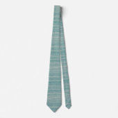 Zee Grass Pattern Coastal Turquoise Pebble Stropdas (Voorkant)