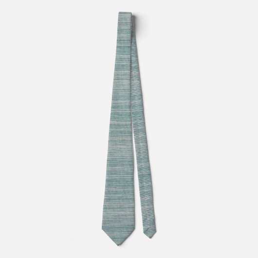 Zee Grass Pattern Coastal Turquoise Pebble Stropdas (Voorkant)