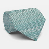 Zee Grass Pattern Coastal Turquoise Pebble Stropdas (Opgerold)