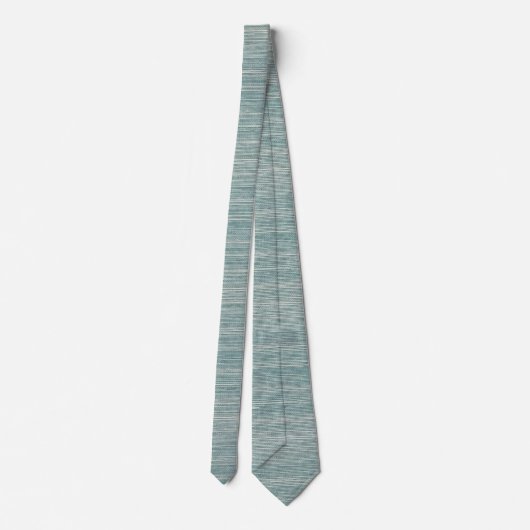 Zee Grass Pattern Coastal Turquoise Pebble Stropdas (Achterkant)