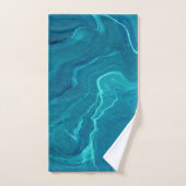Zee Green Agate Marble Abstraction Bad Handdoek (Handdoek)