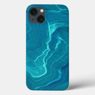 Zee Green Agate Marble Abstraction iPhone 13 Hoesje