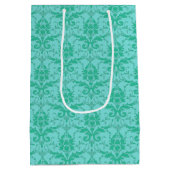 Zee Green Damask Print Gift Bag Medium Cadeauzakje (Achterkant)