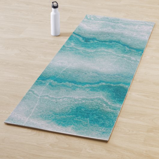 Zee Green Marble Texture Yogamat (In situ)