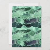 Zee Green Silver Agate Marble Arch Muslim Wedding Kaart (Achterkant)