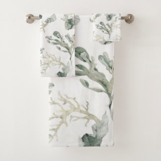 Zee Greens Pattern Bad Handdoek