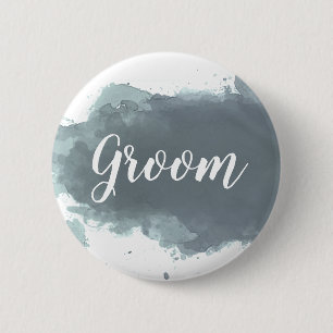 Zee-grijze Waterverf - de Button van de Tekst van