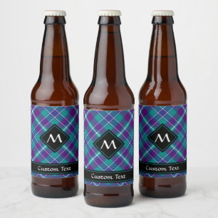 Zee Groen, Paars en blauw Tartan Bier Etiket