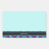 Zee Groen, Paars en blauw Tartan Post-it® Notes (Voorkant)
