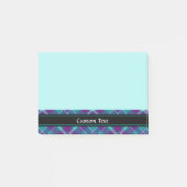 Zee Groen, Paars en blauw Tartan Post-it® Notes (Voorkant)