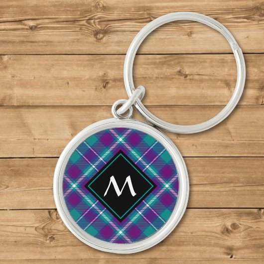 Zee Groen, Paars en blauw Tartan Sleutelhanger