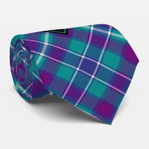 Zee Groen, Paars en blauw Tartan Stropdas
