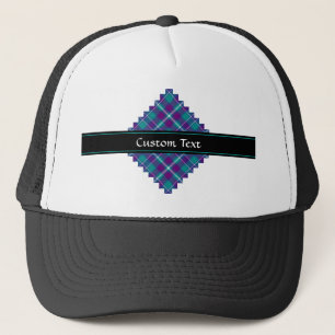 Zee Groen, Paars en blauw Tartan Trucker Pet