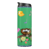 Zee Groen - Vogels (met initialen) Thermische trom Thermosbeker (Geroteerd rechts)