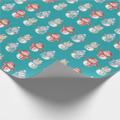 Zee groenboek over het ompakken van sneeuwpoppen cadeaupapier (Hoek)