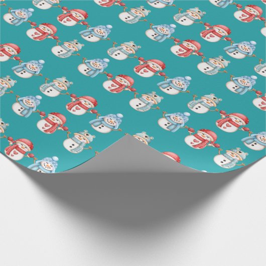 Zee groenboek over het ompakken van sneeuwpoppen cadeaupapier (Hoek)