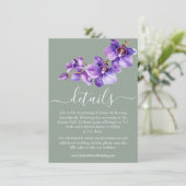 Zee groene bruiloft Details Informatiekaartje (Staand voorkant)