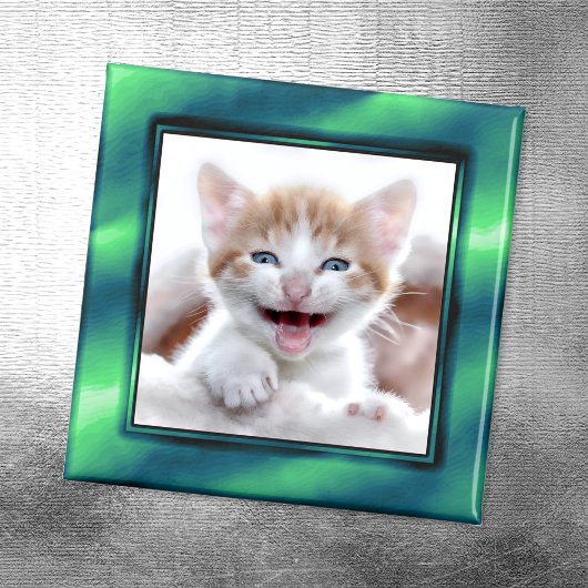 Zee groene foto rand magneet