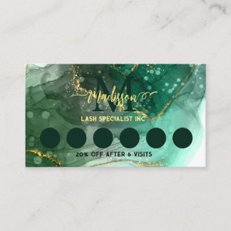 Zee Groene Geode Golden Marble Monogram loyaliteit Visitekaartje