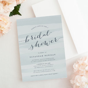 Zee Groene Waterverf Bridal Shower Invitation Kaart