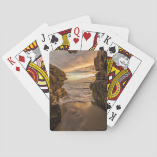 Zee grot bij Windansea Beach Pokerkaarten