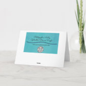 Zee Gull Bird bij de Ocean Bible Verse Art Note Kaart (Achterkant)