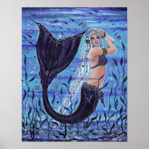 Zee Gypsy-zeemeermin van Renee Lavoie Poster