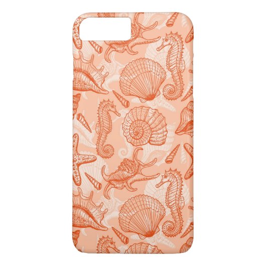 Zee handgetekend patroon Case-Mate iPhone case (Achterkant)