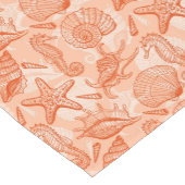 Zee handgetekend patroon korte tafelloper (Hoek)