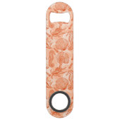 Zee handgetekend patroon speed flessenopener (Achterkant)