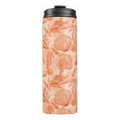 Zee handgetekend patroon thermosbeker (Voorkant)