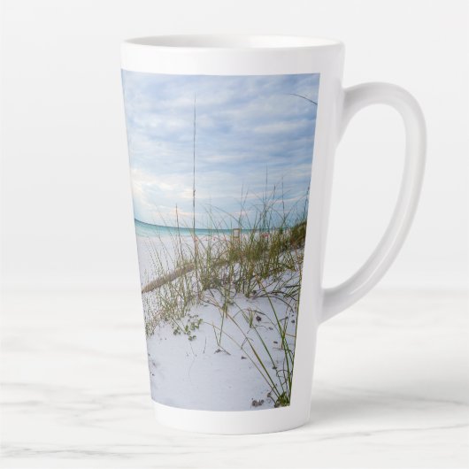 Zee Haver en White Sand Beach Morning Latte Mok (Rechts)