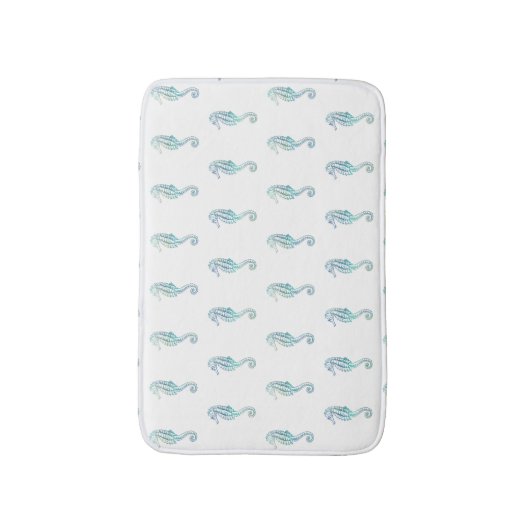 Zee Horse Blue Bathmat Badmat (Voorkant Verticaal)