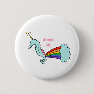 zee horse unicorn dreamer button