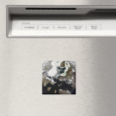 Zee ijs en sediment zichtbaar in Nunavut, Canada Magneet (Insitu (Vaatwasser))