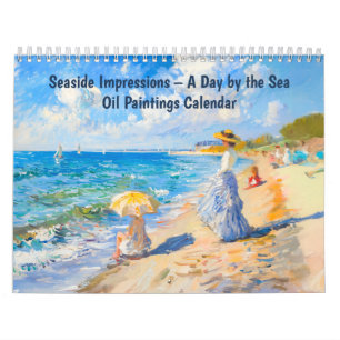 Zee-impressies – Een dag bij de zee olieverf Kalender