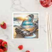 Zee in vlindervleugels servet (Insitu)