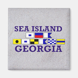 Zee Island Nautical Flag - Sandy Magnet Magneet