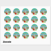 Zee Isle Band Shell Ronde Sticker (Vel)