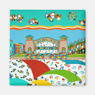 Zee Isle City Band Shell Square Magnet Magneet
