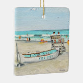 Zee Isle City kerstornament Keramisch Ornament (Rechts)