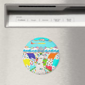 Zee Isle City, NJ Round Magnet Magneet (Insitu (Vaatwasser))