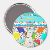 Zee Isle City, NJ Round Magnet Magneet (Voorkant / Achterkant)