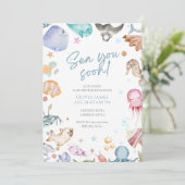 Zee je binnenkort baby shower kaart (Staand voorkant)