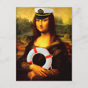 Zee Kapitein Mona Lisa Briefkaart