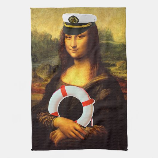 Zee Kapitein Mona Lisa Theedoek (Verticaal)