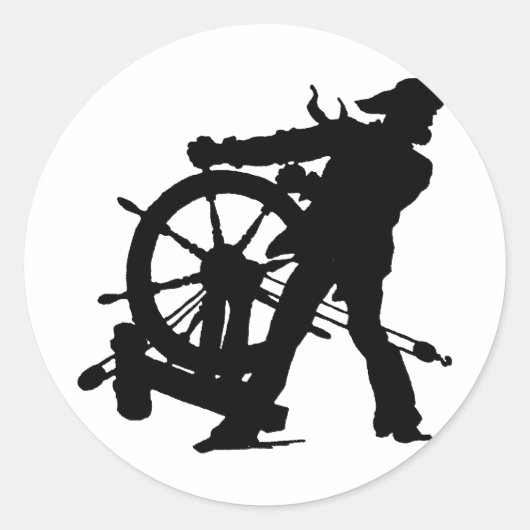 Zee kapitein ronde sticker (Voorkant)