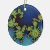 Zee kerstfractal keramisch ornament (Links)