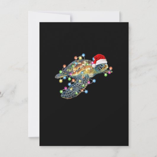 Zee kerstverlichting Zee Turtle Xmas S Kaart (Voorkant)